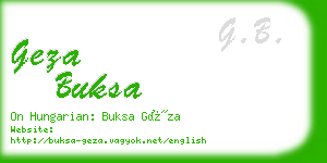 geza buksa business card